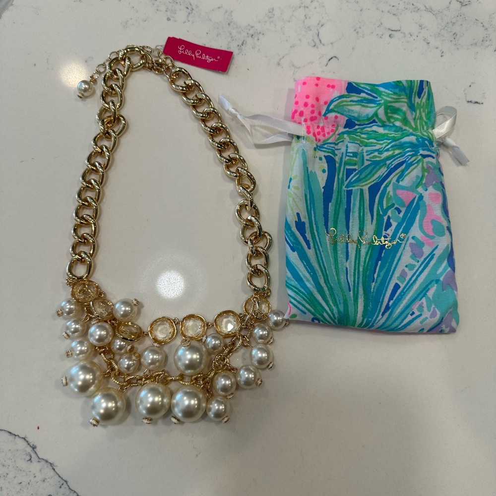 Lilly Pulitzer Gold-toned Necklace with Dust Bag